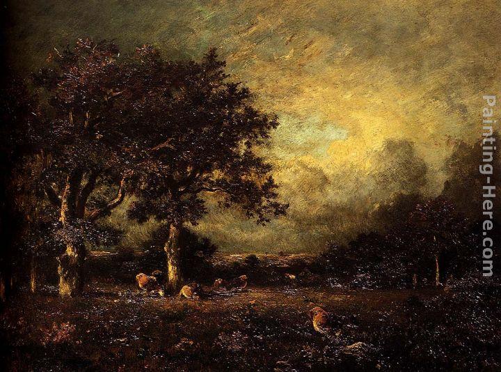 Jules Dupre Landscape with Cows